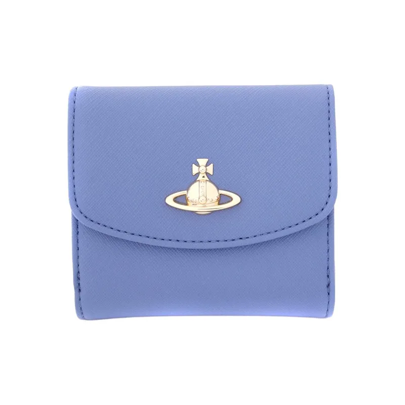 Vivienne Westwood Synthetic Leather Wallet Trumpets Women's Blue-0
