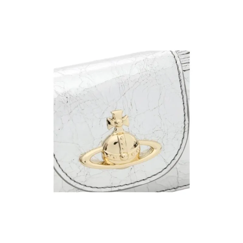 Vivienne Westwood Calfskin Wallet Unisex Silver-4