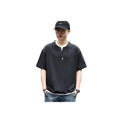 BUYDAUL T Shirts Men Black