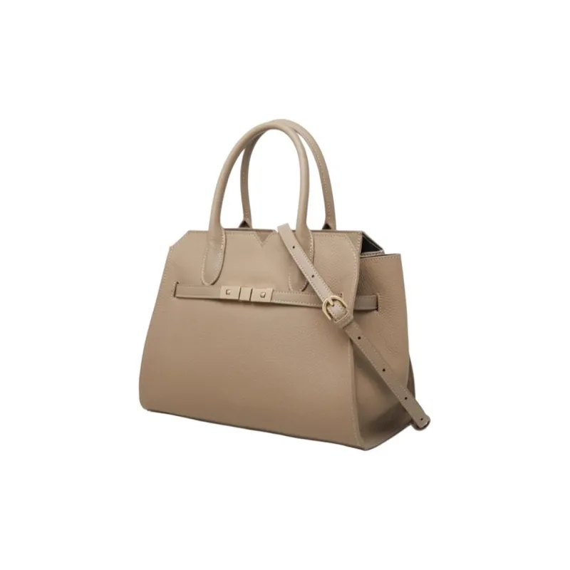 PAYOT Cow Leather One Shoulder Handbag Women's Elephant Gray/Black-1
