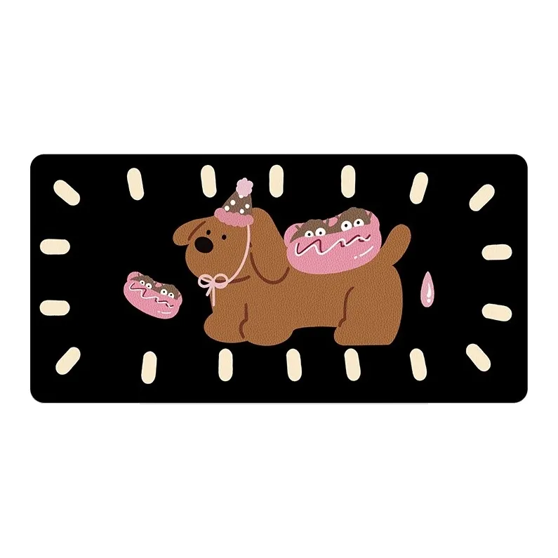 DANYIN V SION Line Kitten Extra Large Women's Office Study Gaming Computer Keyboard Leather Desk Mats Mouse Pads-22