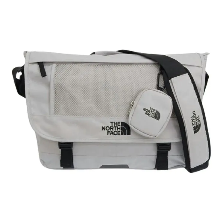 THE NORTH FACE Polyester Messenger Bag, Crossbody Bag Men's White Sand-0