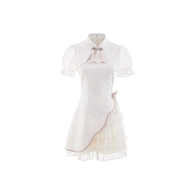 Mu Xiao Xin Short Sleeved Dress Women's-0