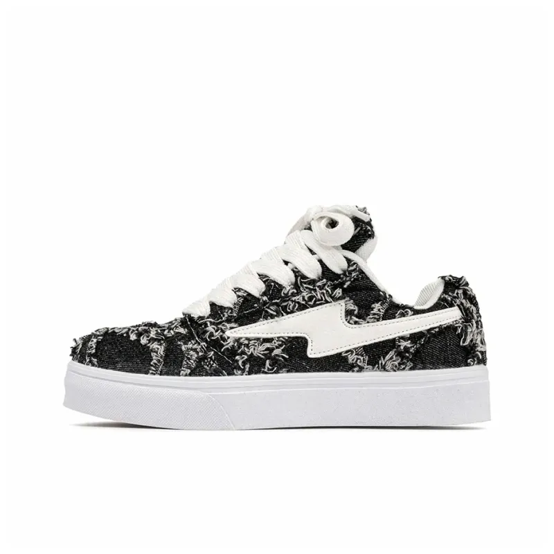 ALI THE FOX Slip Resistant Cushioning, Abrasion Resistant, Height Increasing Low Top Skateboard Shoes Unisex-1