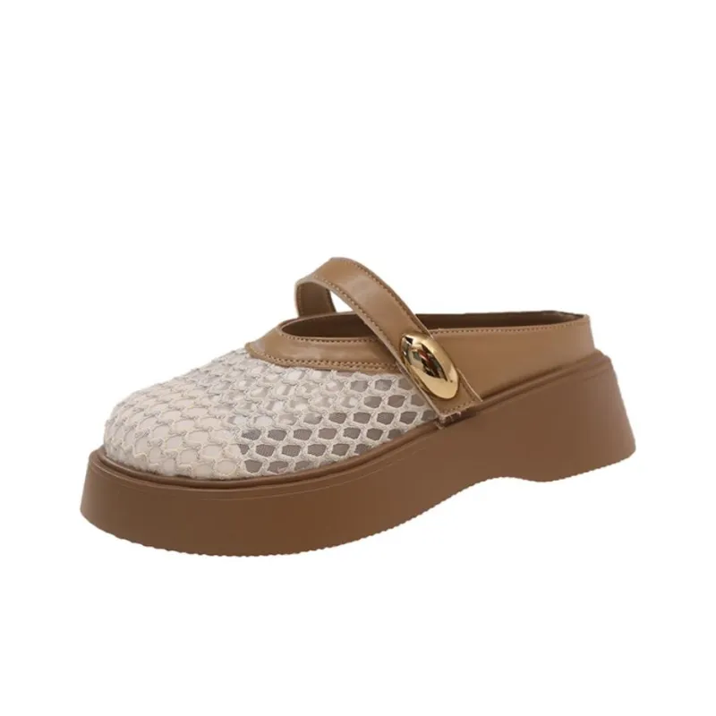 Baibianzhiheren Quiet Closed Toe Slippers Women's-5