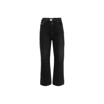 Sacai Straight leg Belted Cropped Jeans