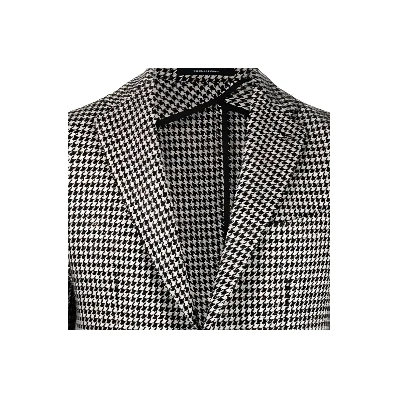 Tagliatore Houndstooth print Single breasted Blazer-3