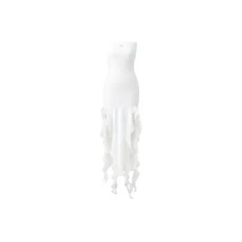 NAWS Sleeveless Dresses Women's Moon White