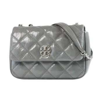 TORY BURCH TB Willa Leather Crossbody Bag Regular Women's Silver