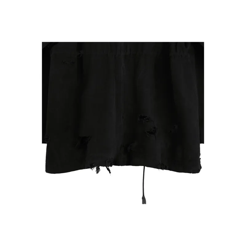 WE11DONE Parka Coats Unisex Black-2