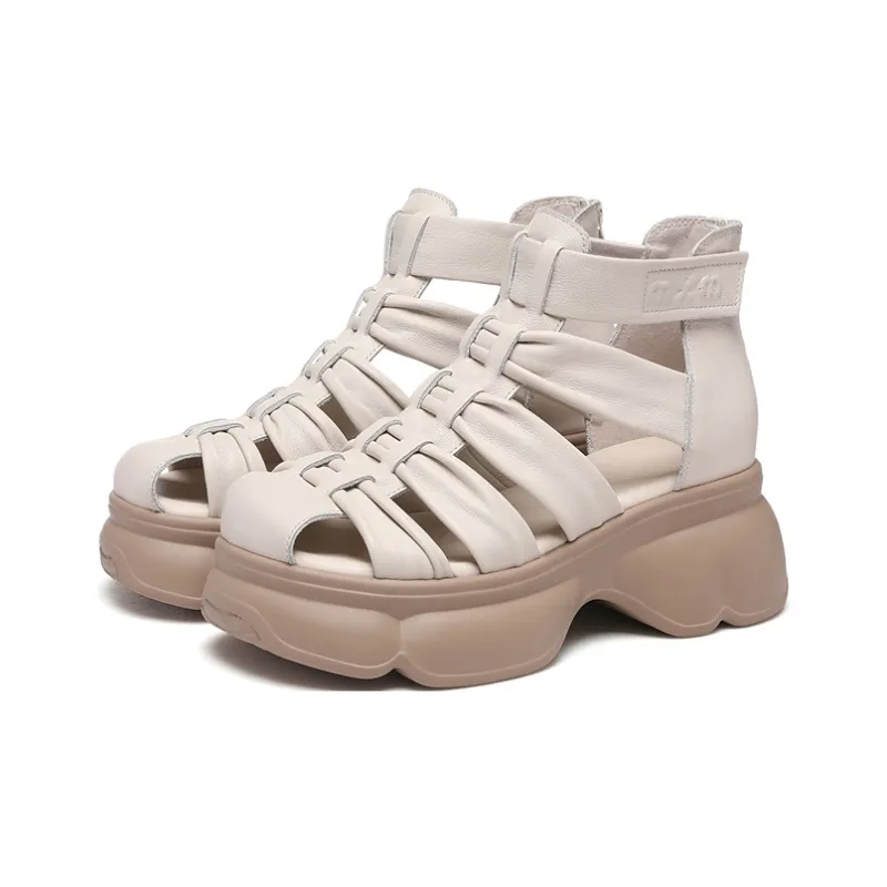 Golden Silk Rabbit Roman Sandals Women's-9