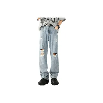 OPMO Jeans Unisex Light Blue[Belt Not Included]