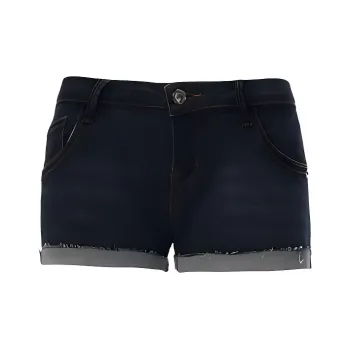 YINLEI Denim Shorts Unisex Dark Blue