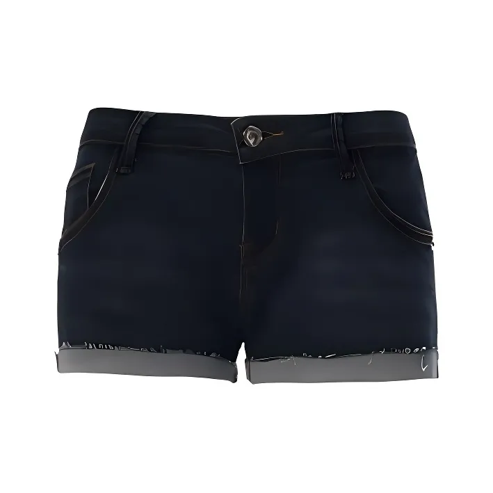 YINLEI Denim Shorts Unisex Dark Blue-0