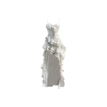 DOKZB Slip Dresses Women's Light Apricot