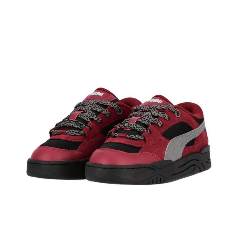 PUMA 180 Anti Slip Wear Resistant Low Top Skateboard Shoes Unisex Red Black-2