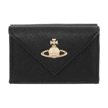 Vivienne Westwood Saffiano Cow Leather Wallet Women's Black