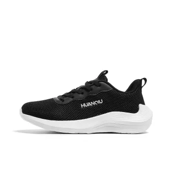 HUANQIU Slip Resistant, Breathable, Lightweight Low Top Casual Running Shoes Women's Black