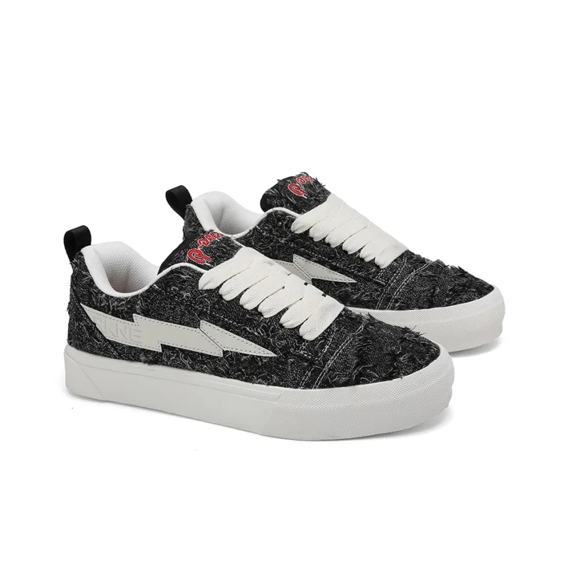 VFTS Anti Slip Wear Resistant Low Top Skateboard Shoes Unisex Jam Red-14