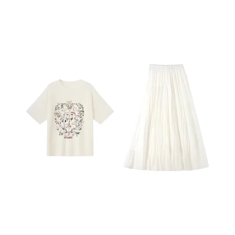 DOSOHEB Two Piece Skirt Sets Women's-0