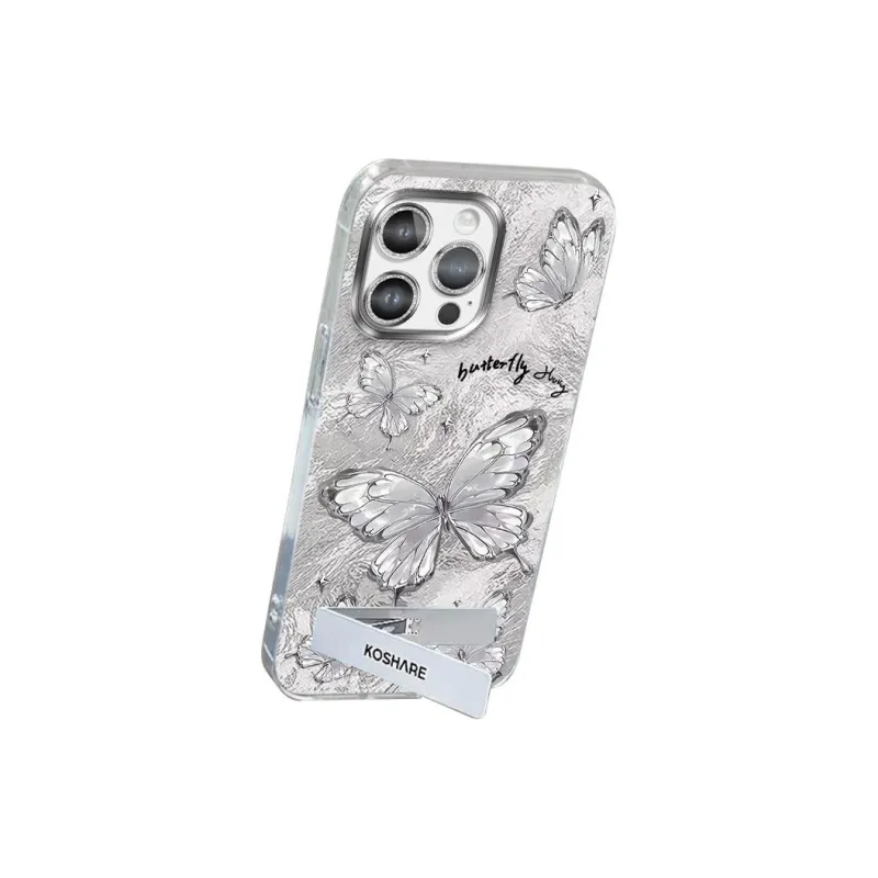 XUANCAISHI Dreamy Butterfly Phone Cases Compatibility With Apple 16/16e/15/14/13/12 Models.-2