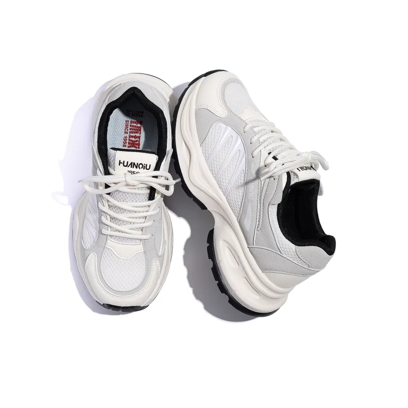 HUANQIU Coverage Lightweight Height Increasing Low Top Chunky Sneakers Women's-12