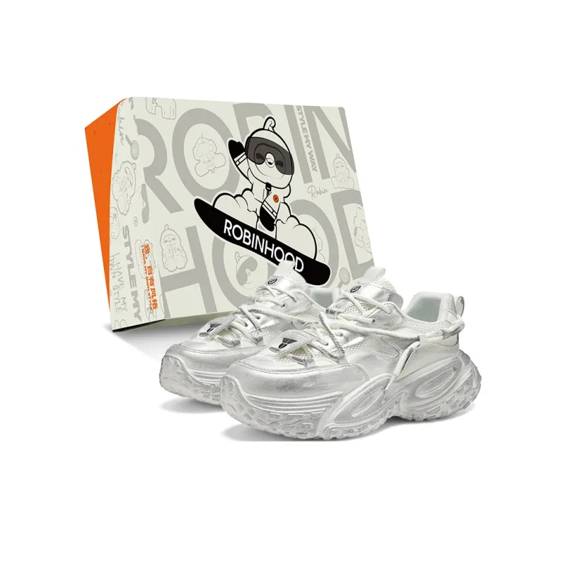ROBINHOOD Cushioning, Slip Resistant, Abrasion Resistant Support Low Top Chunky Sneakers Men's-0