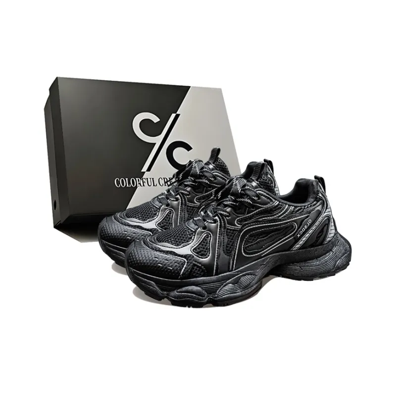 Colorful Creations Slip Resistant, Abrasion Resistant, Breathable, Height Increasing Low Top Chunky Sneakers Men's-14