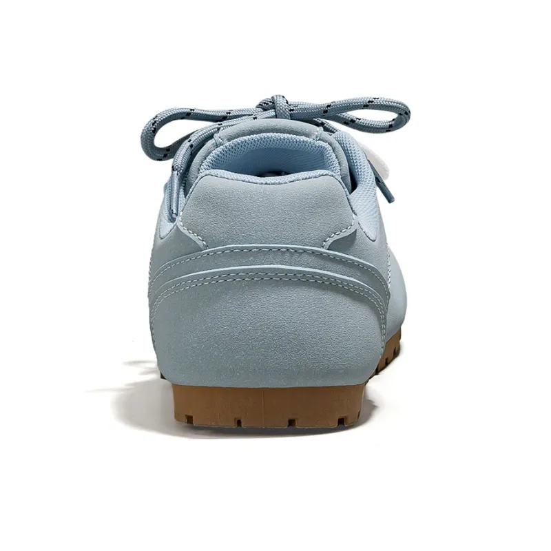 HUANQIU Slip Resistant, Abrasion Resistant, Lightweight Low Top Skateboard Shoes Women's Light Aqua Blue-3