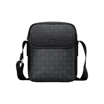 SEPTWOLVES Artificial Leather Crossbody Bag Regular Men's Black