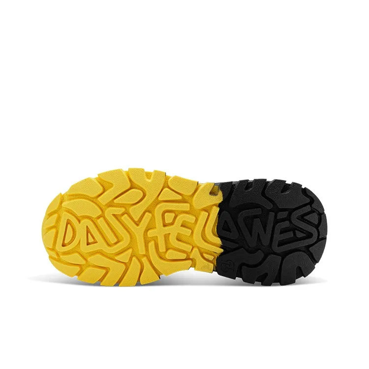 Daisy Fellowes Mango Shoes Low Top Chunky Sneakers Unisex Black Yellow-6