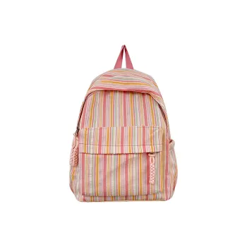 WICKBUEN Nylon Backpack Unisex Pink/Yellow