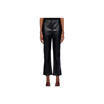 MaxMara Leather Pants Women's Black