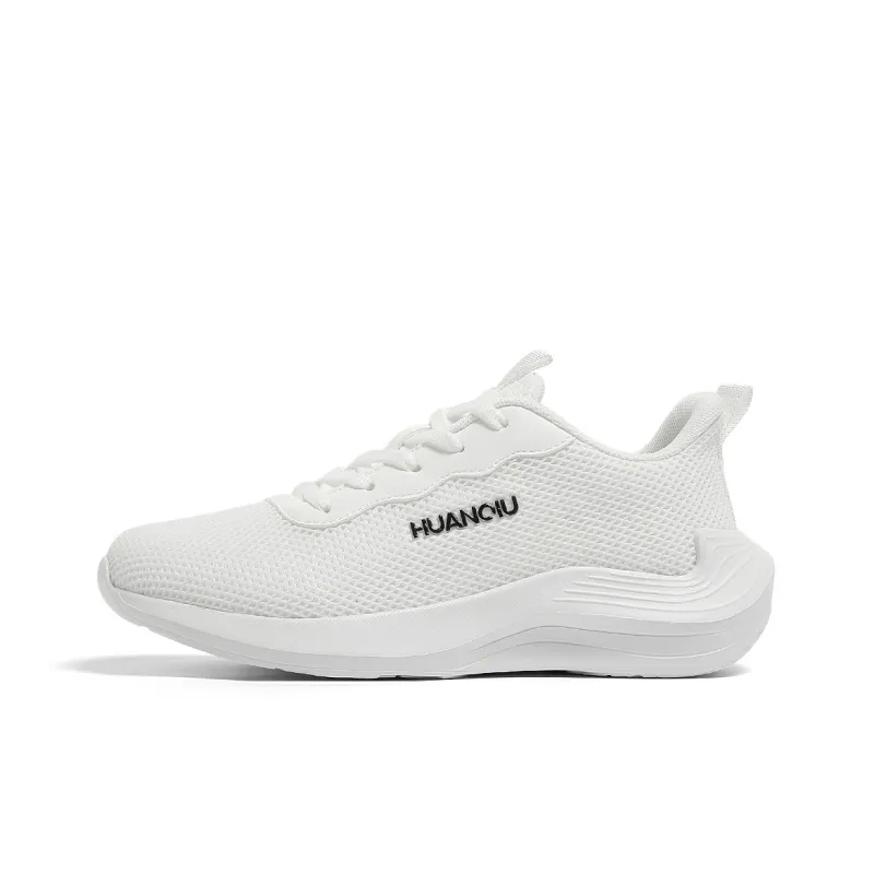 HUANQIU Slip Resistant, Breathable, Lightweight Low Top Casual Running Shoes Women's White-0