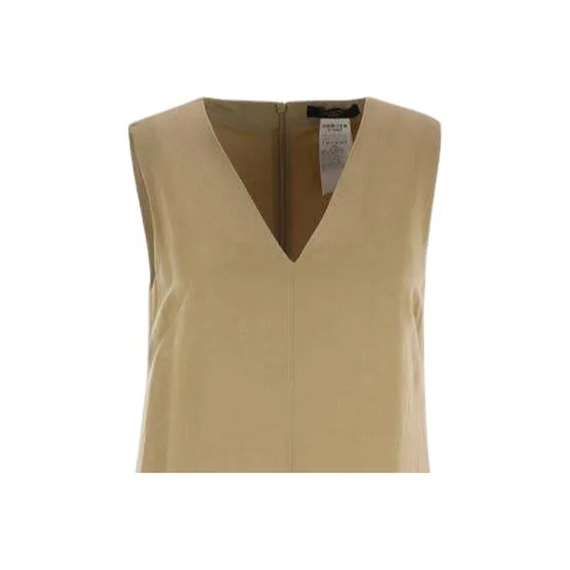 WEEKEND MaxMara Sleeveless Dress Women's Beige-3