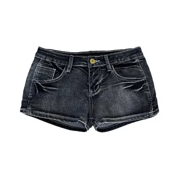 HTHK Denim Shorts Women's Black Gray Color