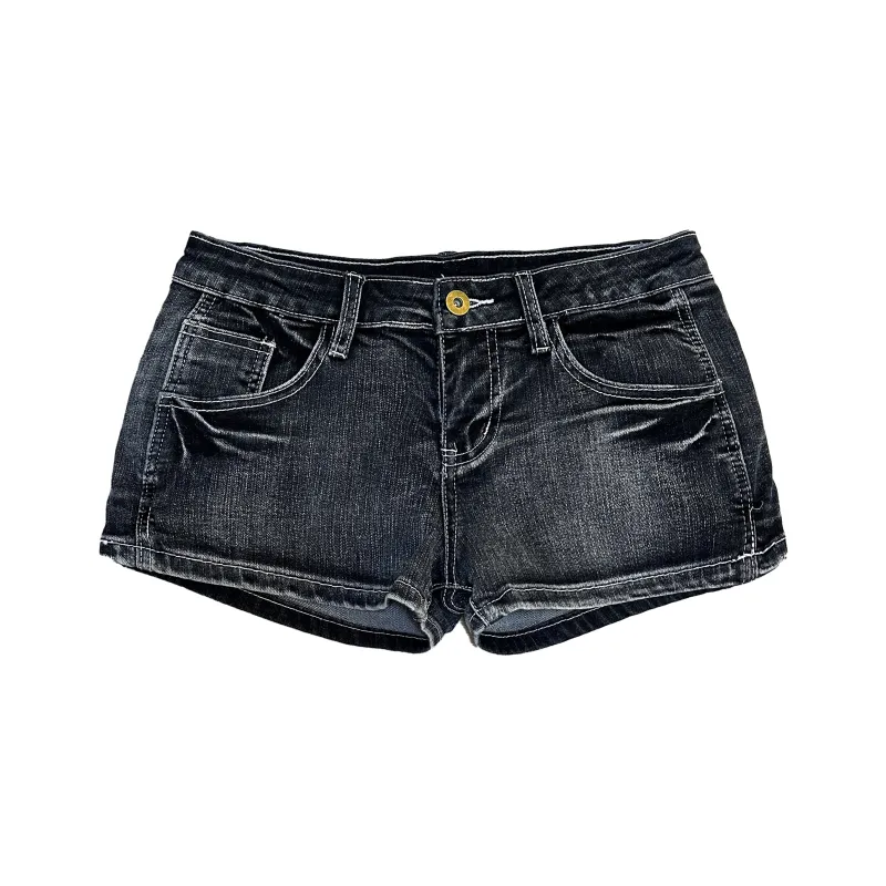 HTHK Denim Shorts Women's Black Gray Color-0