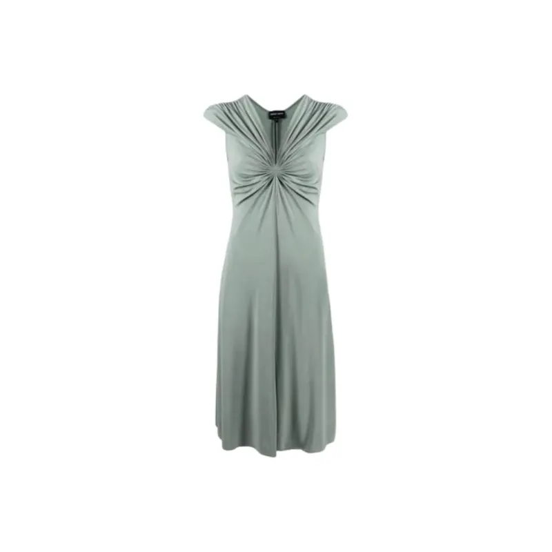 GIORGIO ARMANI Sleeveless Dresses Women's Gray Green-0