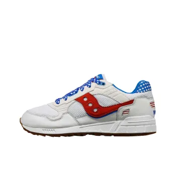 Saucony Shadow 5000 Anti Slip Wear Resistant Low Top Casual Shoes Unisex White Blue Red