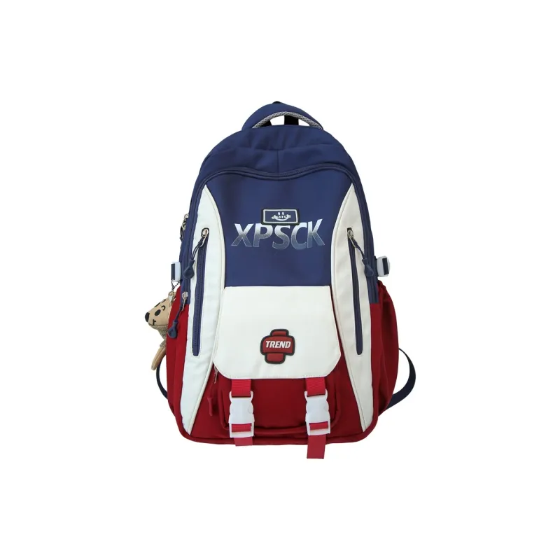 KAMLUI Nylon Backpack Unisex Black/Blue-8