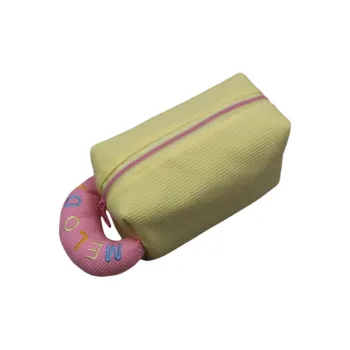 QEEDNS Waffle Knit Ins Minimalist Style Large Capacity Makeup Bags