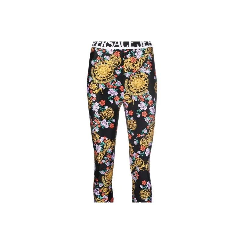VERSACE JEANS COUTURE Sun Flower Garland Trousers-4