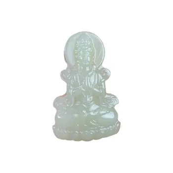 BUDOUXIAOAI Pendants White Jade/Pale Greenish White Jade Unisex