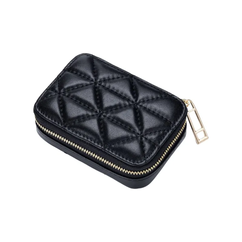 QEEDNS Fashion Diamond Pattern Small Portable Mini Style Makeup Bags-5