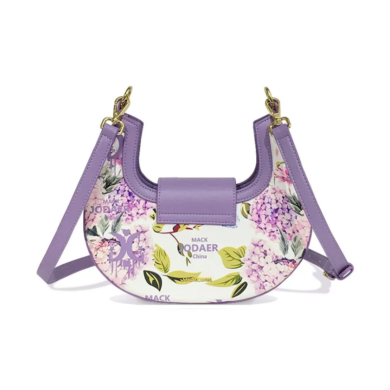MACK JODAER Synthetic Leather Shoulder Bag, Handbag Regular Women's Purple Rhythm Floral-3