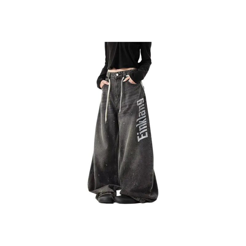 PANDA ADEVIL Jeans Unisex Black Gray-0