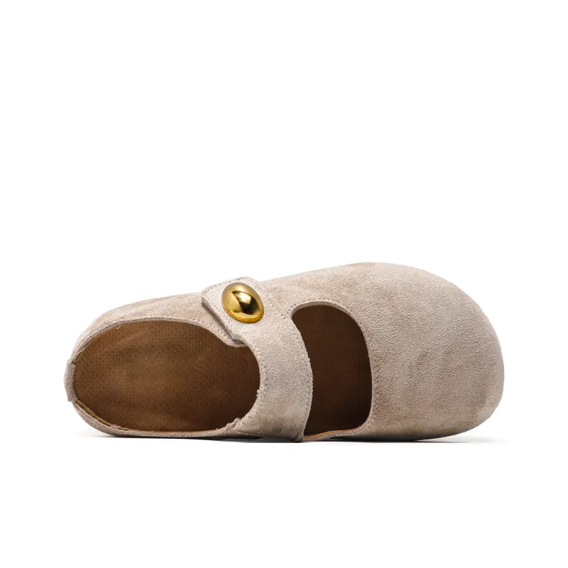 Be Good Rubber Sole Stitching Metal Slip Resistant Closed Toe Slippers Women's-4