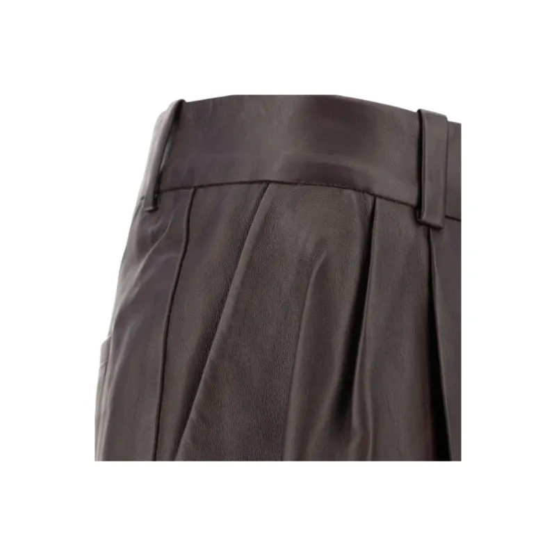 Zimmermann Illustration Wide-Leg Leather Pants-4