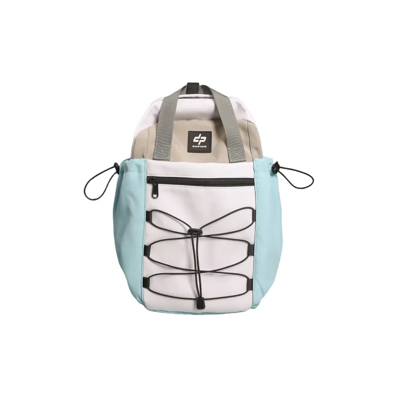 GOBLIN SHARKS 1759 Nylon Backpack Regular Unisex Khaki/White & Blue-6
