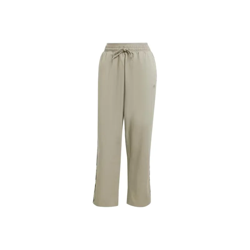 Adidas Women's Essentials Camo Print 3 Stripes Twill Trousers Silver Pebble-0